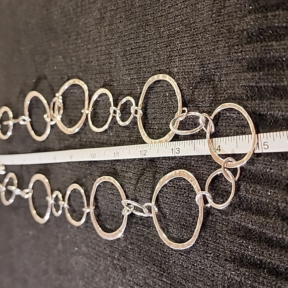 Chico's Silver Tone Circle Link Chain Necklace - Picture 1 of 7